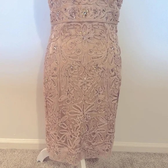 Sleeveless Sue Wong Nude Cocktail Dress (Size 10) - Picture 2 of 8